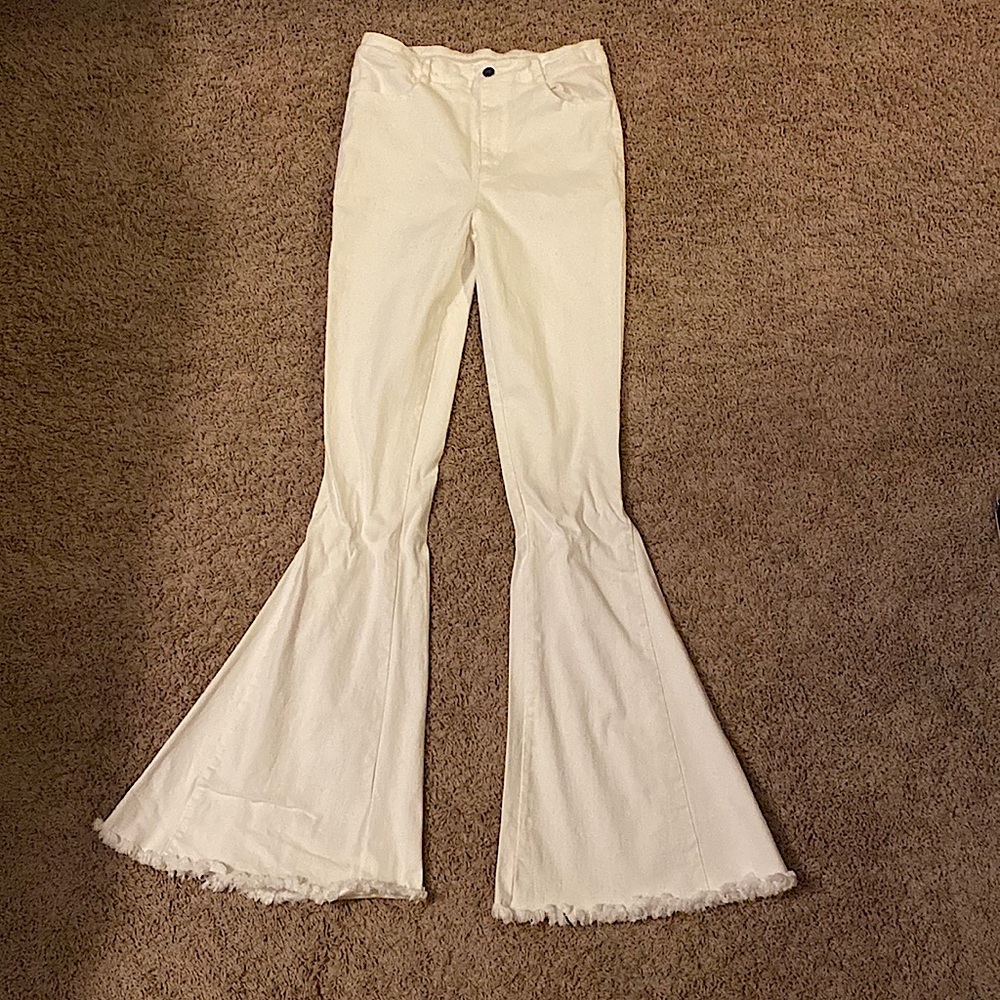 Flare jeans white